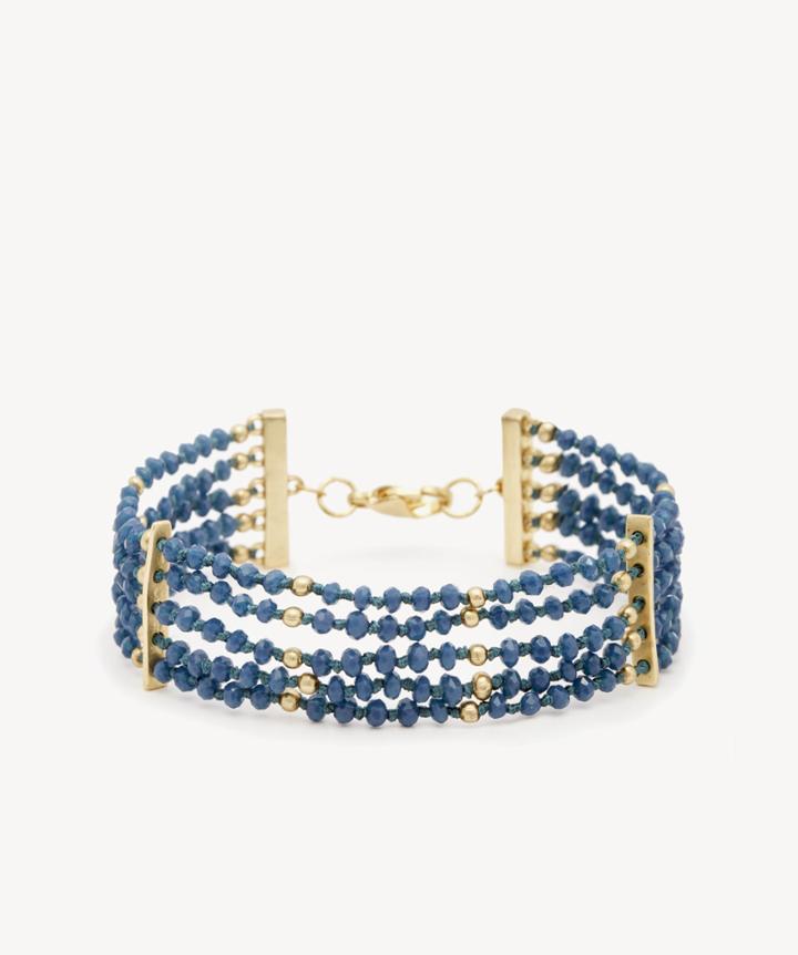 Sole Society Women's Beaded Line Bracelet Azure One Size From Sole Society