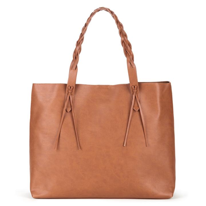 Sole Society Sole Society Amal Tote W/ Braided Handles - Cognac-one Size