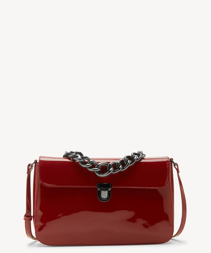 Sole Society Women's Ladan Satchel Vegan In Color: Crimson Bag Vegan Leather From Sole Society