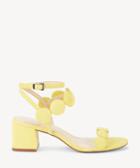 Sole Society Sole Society Shea Strappy Heeled Sandals Pale Yellow Size 5 Suede