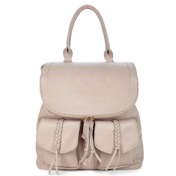 Sole Society Sole Society Dixon Backpack With Front Pockets - Taupe