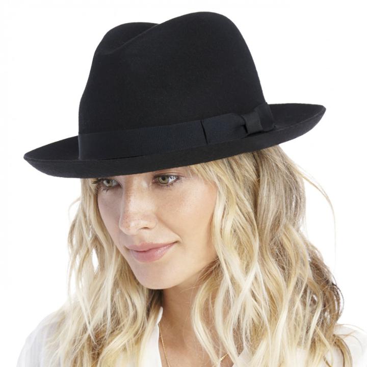 Sole Society Sole Society Basic Wool Fedora - Black-one Size
