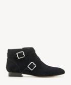 Sole Society Women's Melessie Buckle Bootie Black Size 5 Cow Split Suede From Sole Society