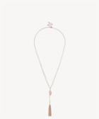Sole Society Sole Society Beaded Tassel Necklace Blush One Size Os