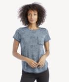 Vince Camuto Vince Camuto Women's Ss Melange Jersey 1pkt Tee In Color: Indigo Night Size Xs From Sole Society