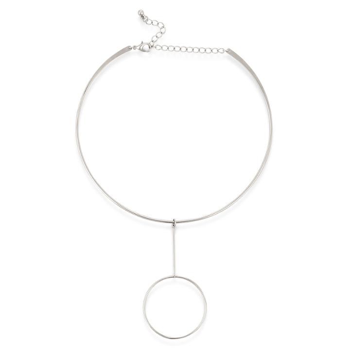 Sole Society Sole Society Geometric Statement Necklace - Silver