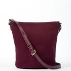 Sole Society Sole Society Lana Genuine Suede Slouchy Crossbody Bag In Color: Oxblood Vegan Leather