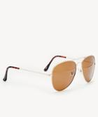 Sole Society Women's Lorna Aviator Sunglasses Gold One Size Plastic From Sole Society