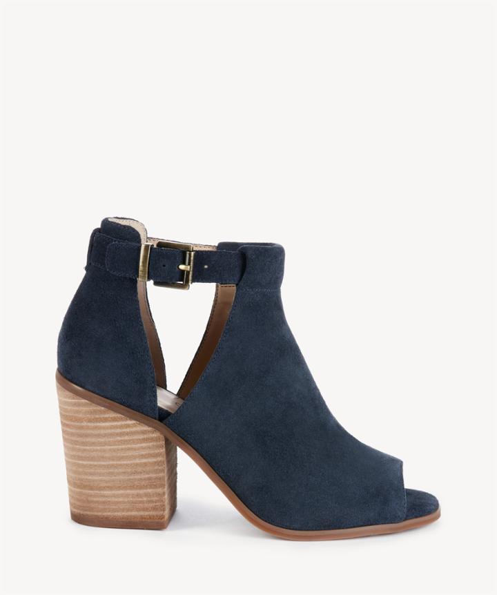 Sole Society Sole Society Ferris Block Heels Sandals Ink Navy Size 5 Suede