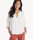 J.o.a. J.o.a. Women's Button Up Blouse In Color: White Size Xs From Sole Society