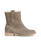 Sole Society Sole Society Verona Shearling Ankle Bootie - Taupe