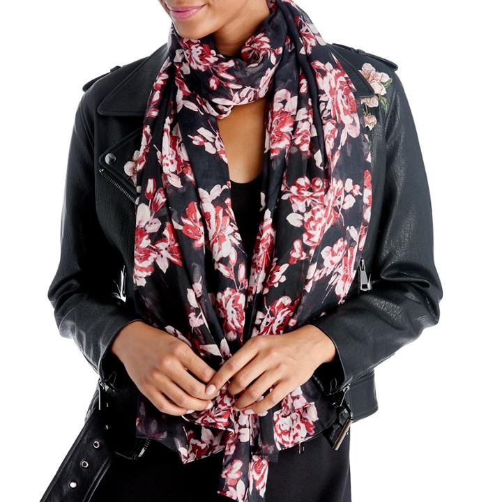 Sole Society Sole Society Ornate Floral Print Scarf - Multi-one Size