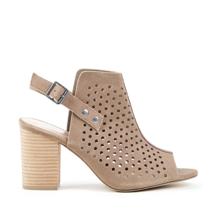 Sole Society Sole Society Rena Perforated Slingback Sandal - Taupe