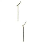 Sole Society Sole Society Modern Linear Earring - Black Gold-one Size
