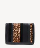 Sole Society Women's Ragna Clutch Genuine Suede Mix Black Leopard Vegan Leather Genuine Suede From Sole Society