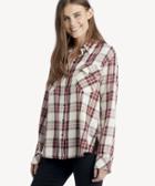 Sanctuary Sanctuary Women's Boyfriend For Life Shirt In Color: Renegrade Plaid Size Xs From Sole Society