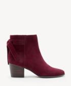 Sole Society Women's Rhilynn Tie Back Bootie Wine Size 10 Suede From Sole Society