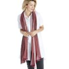 Sole Society Sole Society Lightweight Tribal Knit Scarf - Berry-one Size