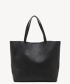Sole Society Women's Lilyn Tote Vegan Black Vegan Leather From Sole Society