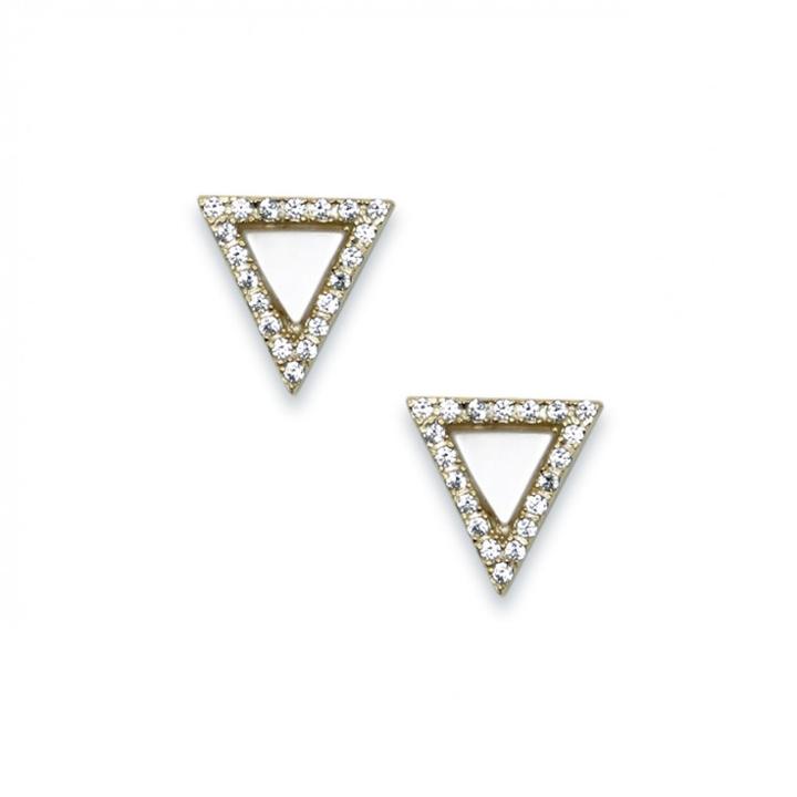 Sole Society Sole Society Crystal Triangle Stud - Gold-one Size
