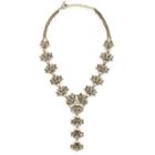 Sole Society Sole Society Confetti Cluster Statement Necklace - Bronze Combo-one Size