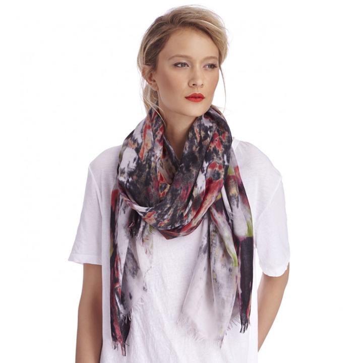 Sole Society Sole Society Watercolor Print Scarf - Multi-one Size
