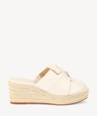 Sole Society Sole Society Carima Tie Espadrille Wedges Eggshell Cream Size 5.5 Fabric