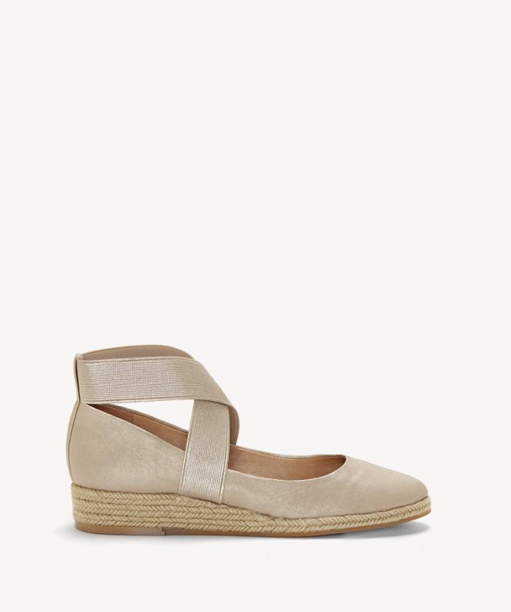Corso Como Corso Como Women's Bellah Criss Cross Espadrille Soft Gold Size 5 Leather From Sole Society