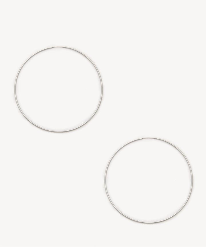 Sole Society Sole Society Dainty Oversize Hoop Earrings Silver One Size Os