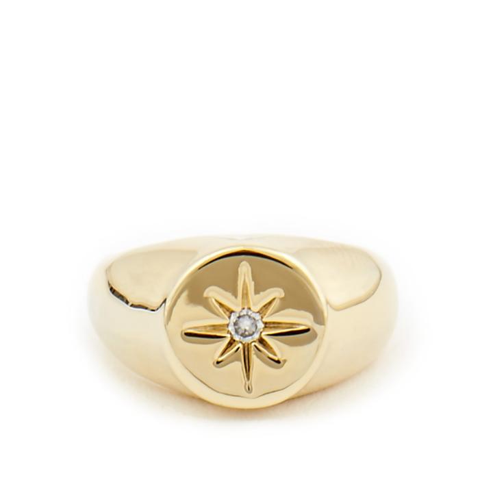 Sole Society Sole Society Plated Signet Ring - Gold