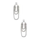 Sole Society Sole Society Crystal Front To Back Earrings - Crystal-one Size