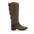 Sole Society Sole Society Franzie Buckled Tall Boot - Army Fudge