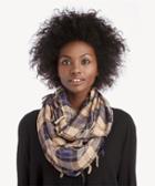 Sole Society Sole Society Plaid Scarf With Fringe