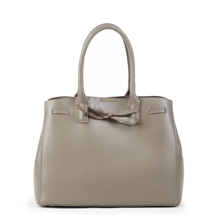 Sole Society Sole Society Layton Vegan Satchel W/ Bow Tie - Dark Taupe