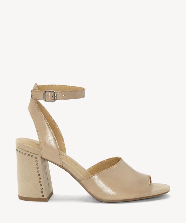 Lucky Brand Lucky Brand Women's Verlena Flare Heels Sandals Eyelash Size 5 Leather From Sole Society