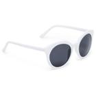 Sole Society Sole Society Perrie Oversize Thick Round Sunglasses - White