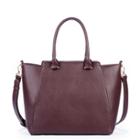 Sole Society Sole Society Jeanine Mixed Material Winged Satchel - Wine