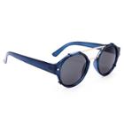 Sole Society Sole Society Georgette Round Bar Sunglasses - Blue-one Size