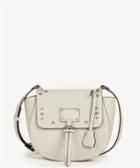 Sole Society Sole Society Stark Studded Flapover Saddle Bag - Grey-one Size