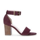 Sole Society Sole Society Montana Block Heel Sandal - Dusty Bordeaux