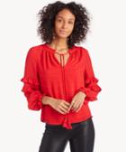 Lost + Wander Lost + Wander Women's Scorpion Long Sleeve Top In Color: Red Size Xs From Sole Society