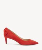 Sole Society Women's Maisey Bow Pumps Deep Coral Size 5 Suede From Sole Society