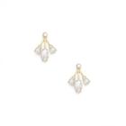 Sole Society Sole Society Crystal Front To Back Earrings - Gold-one Size