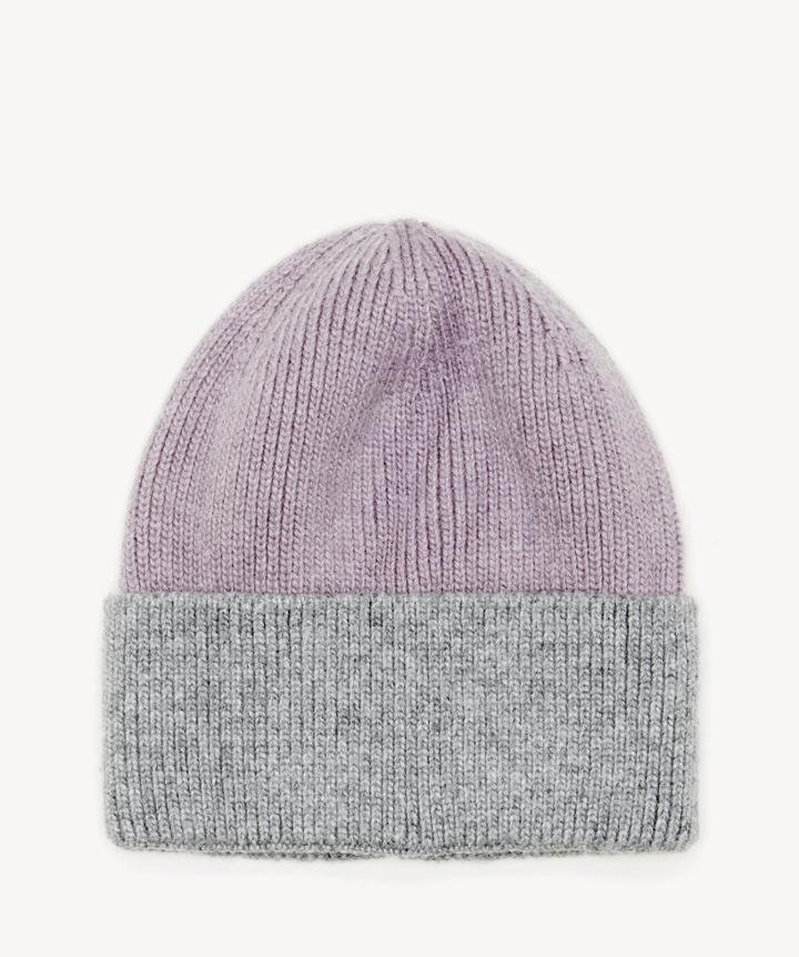 Sole Society Women's Cashmere Blend Ribbed Beanie Hat Lilac Combo One Size Acrylic From Sole Society
