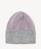 Sole Society Women's Cashmere Blend Ribbed Beanie Hat Lilac Combo One Size Acrylic From Sole Society