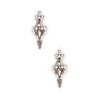 Sole Society Sole Society Pearl Drop Earrings - Gunmetal-one Size