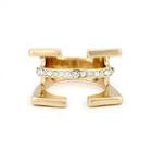 Sole Society Sole Society Cutout Pave Ring - Gold-6