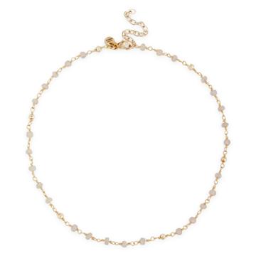 Karen London Karen London 24k Gold Plated Floating Choker - Moonstone