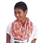 Sole Society Sole Society Pineapple Print Infinity Scarf - Coral-one Size