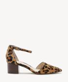 Sole Society Women's Katarina Two Piece Block Heels Pumps Leopard Size 5 Suede From Sole Society